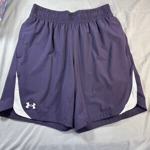 Under Armour Shorts Plum purple with white fitted size Small